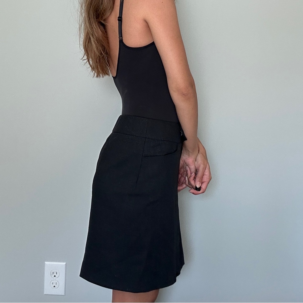 Vintage Black Wool Straight Skirt Henri Bendel Size 4 - Picture 3 of 8